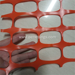 Lightweight highly visible bright orange plastic safety net